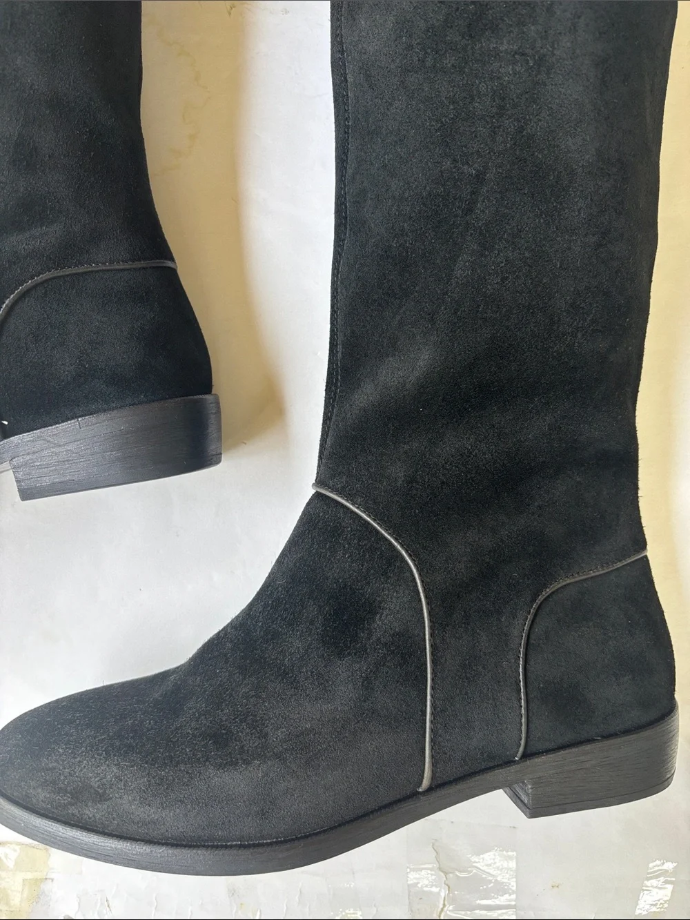 UGG Gracen Black Suede Tall Riding Boots Knee High 8.5 Cute Fall Winter Everyday